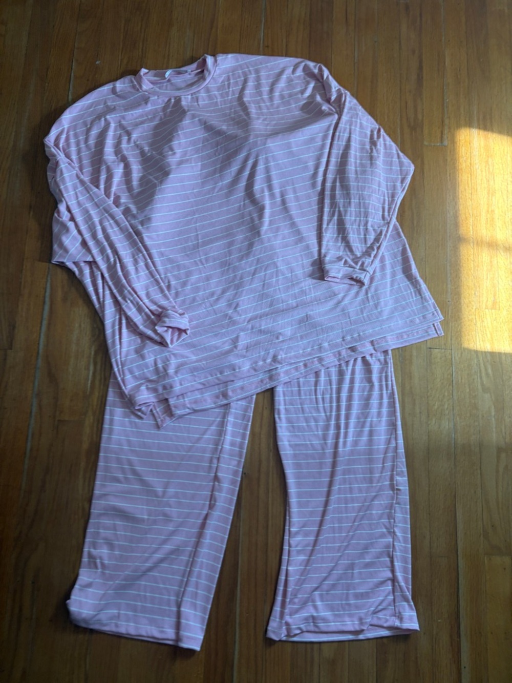 Cozy Pink Striped Set